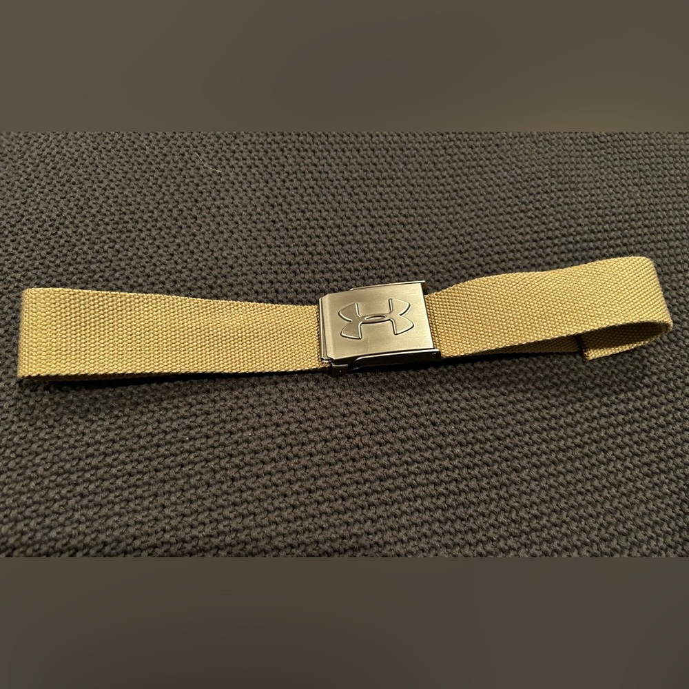 Under Armour Khaki Belt with Metallic Buckle